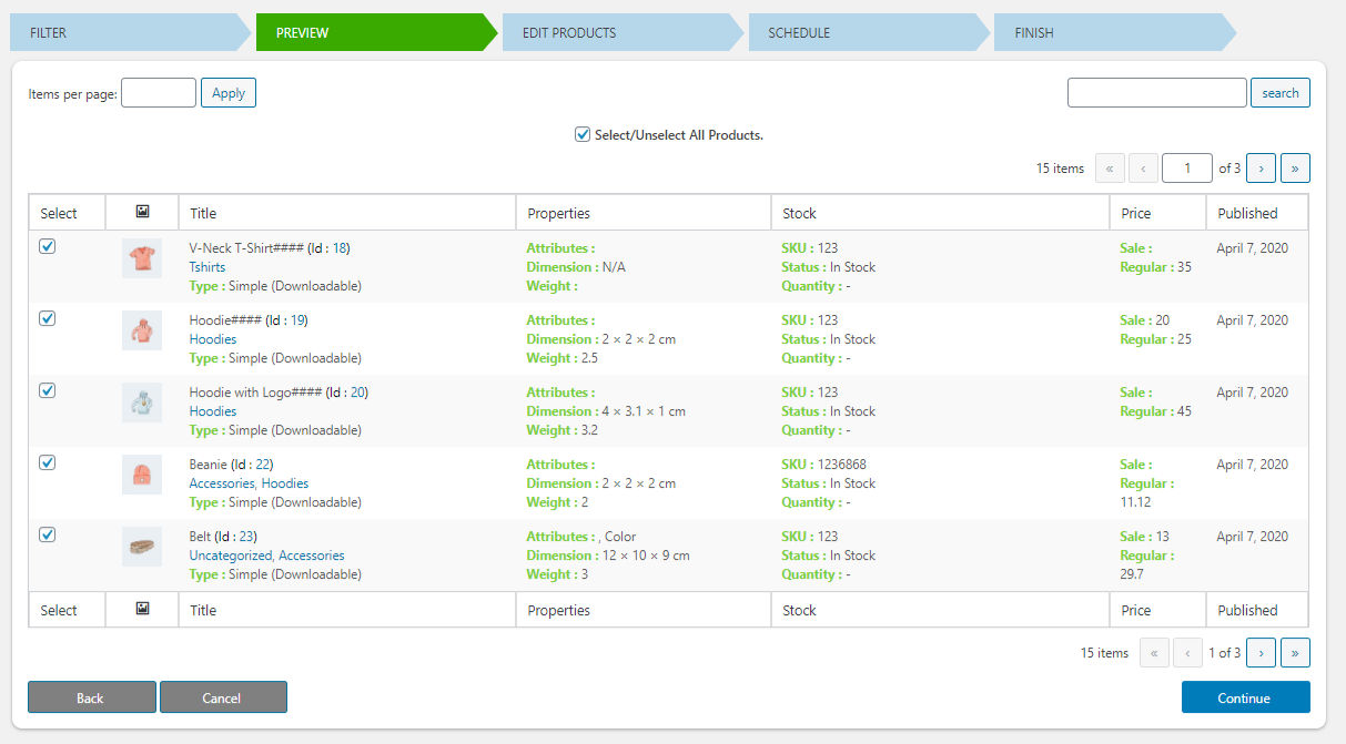 Preview the Filtered Products Before Applying Bulk Edit 1