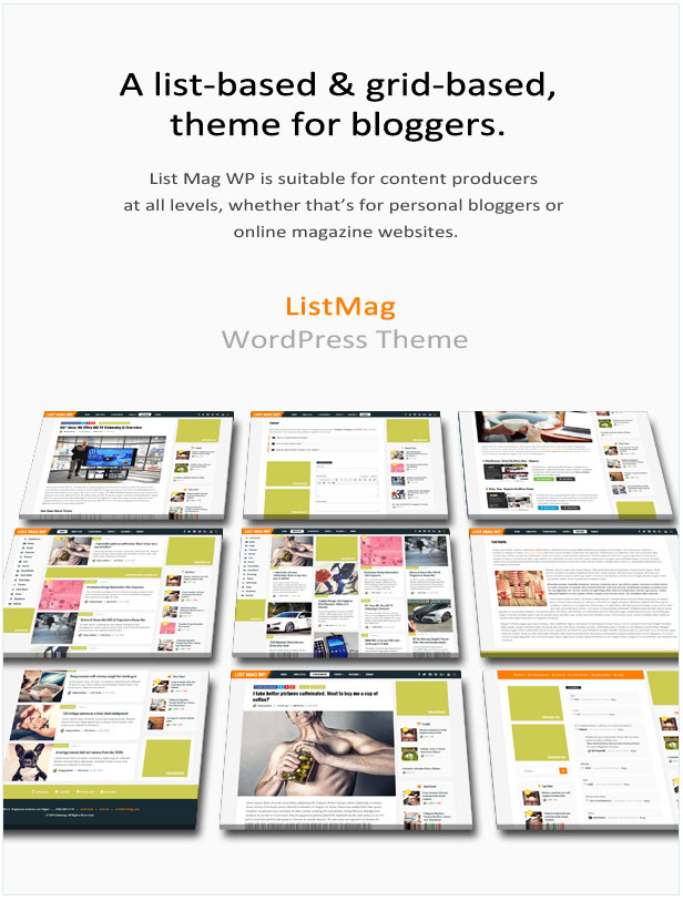 List Mag WP - Một chủ đề blog WordPress đáp ứng - 1