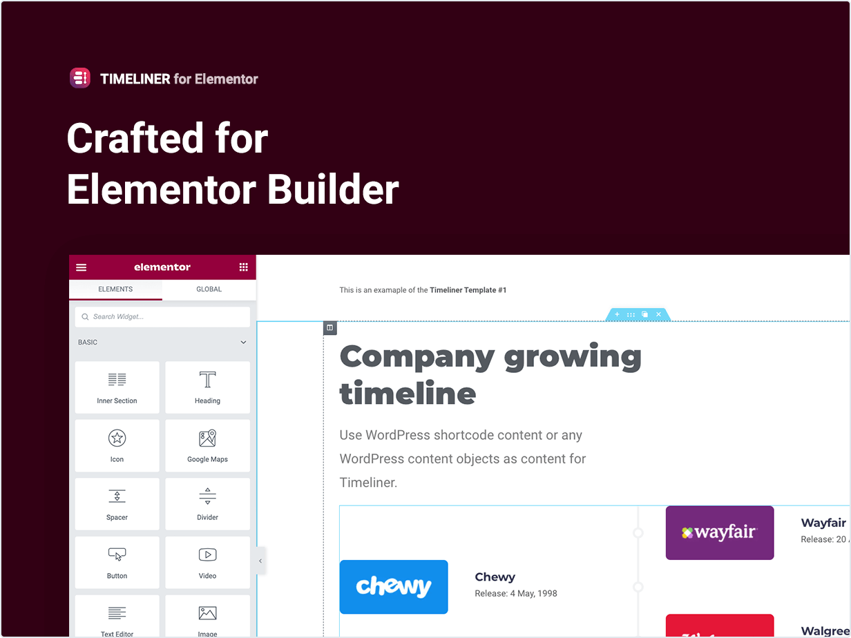 Được chế tạo cho Elementor Builder