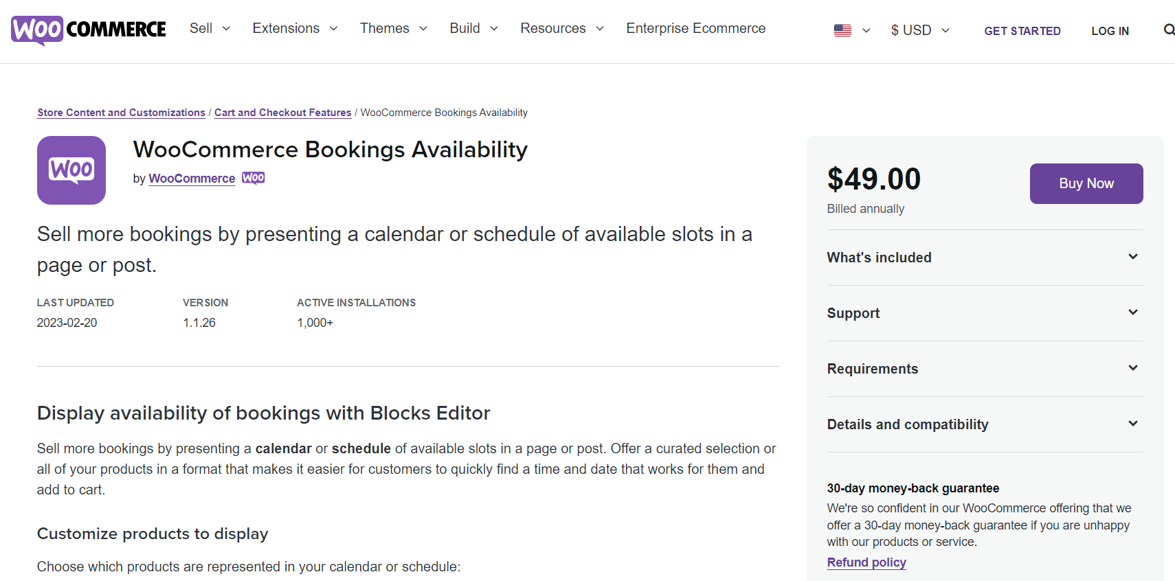 WooCommerce Bookings Availability plugin