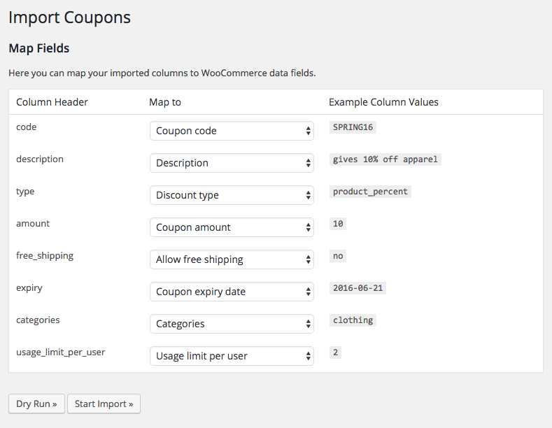 woocommerce customer order csv import suite import coupons mapping