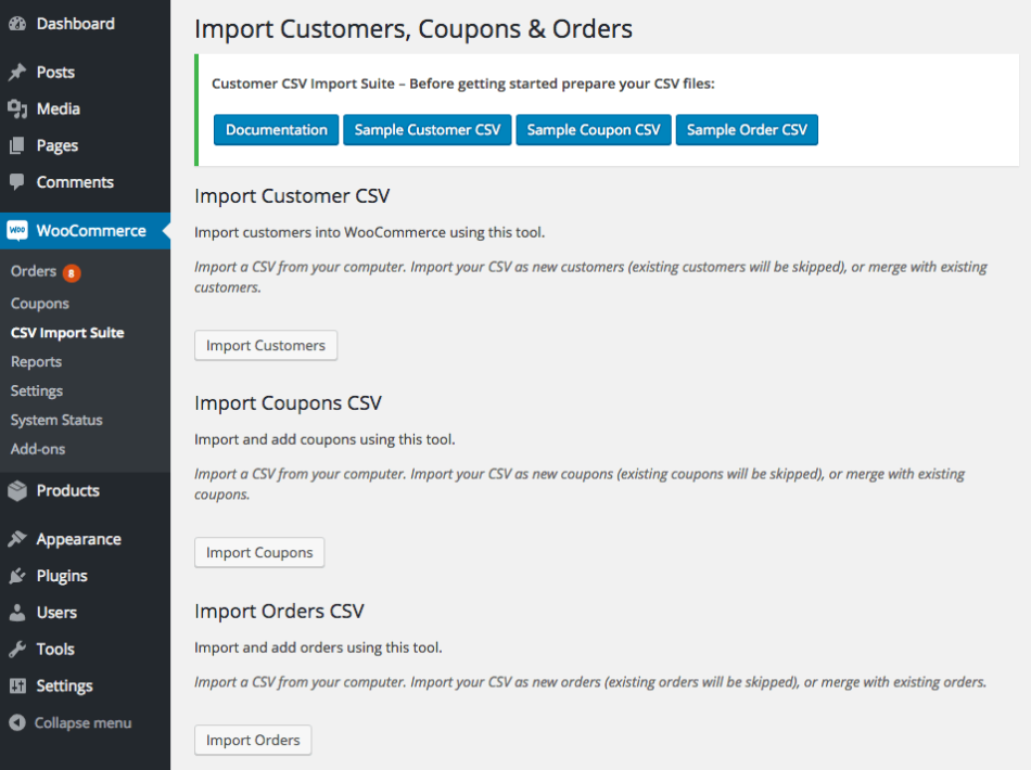 woocommerce customer coupon order import suite