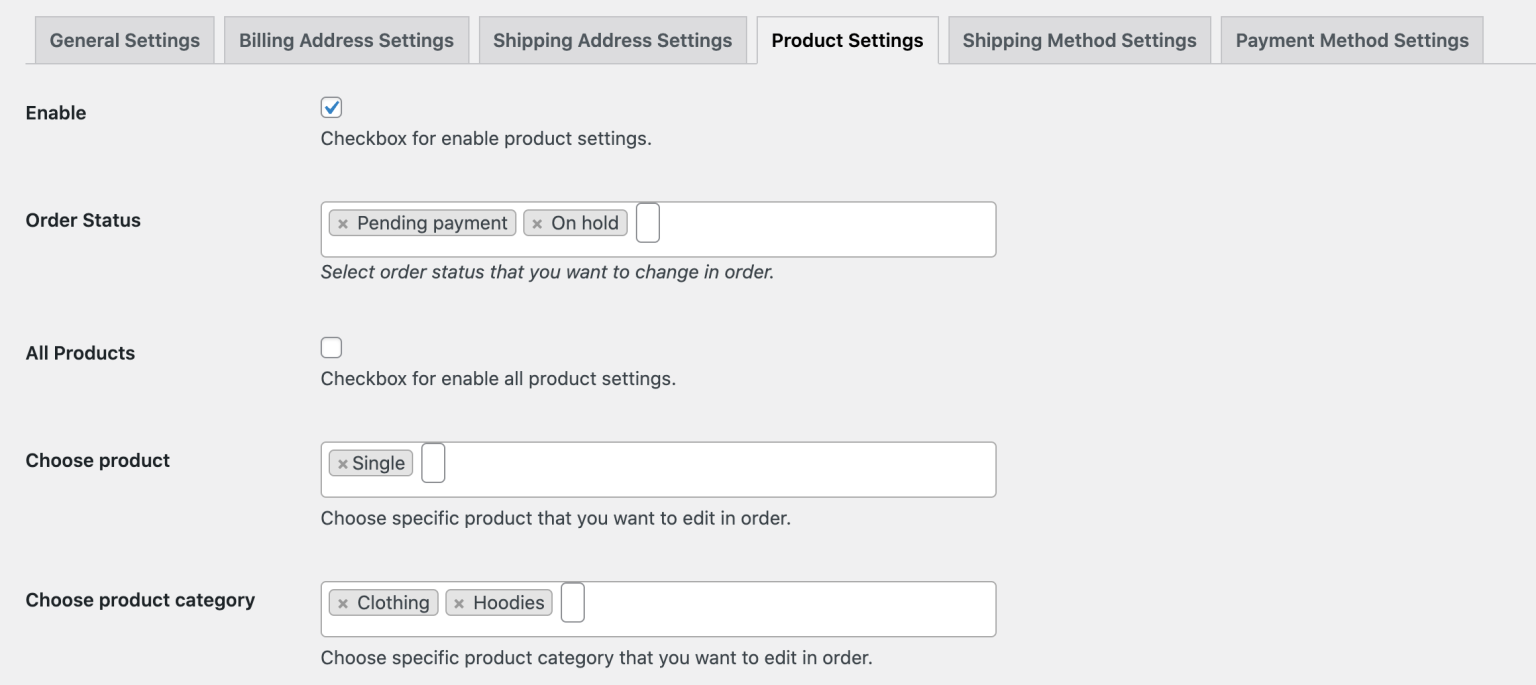 Product edit settings 1