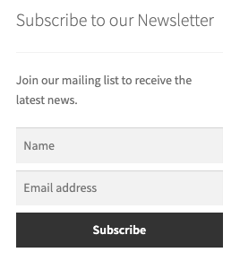 wc newsletter subscription widget