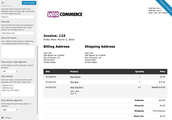 woocommerce print invoices packing lists customize invoice