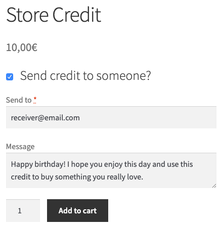 wc store credit product