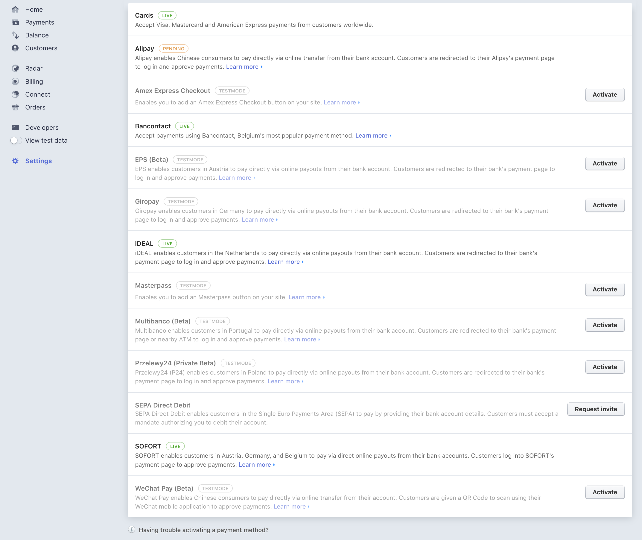 stripedotcom dashboard payment methods scaled