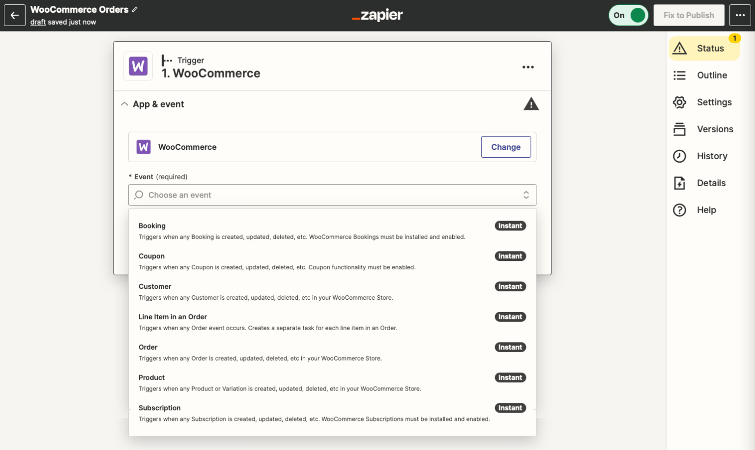 woocommerce zapier triggers 2023