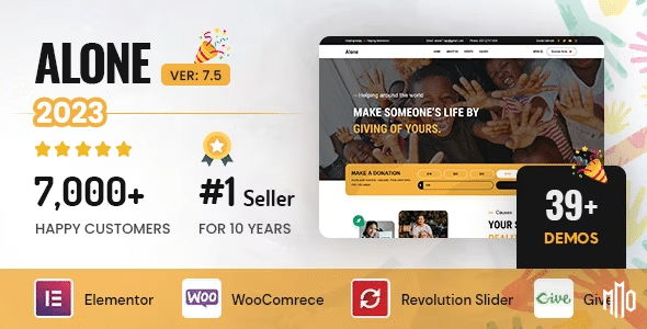 Alone – Charity Multipurpose Non-profit WordPress Theme