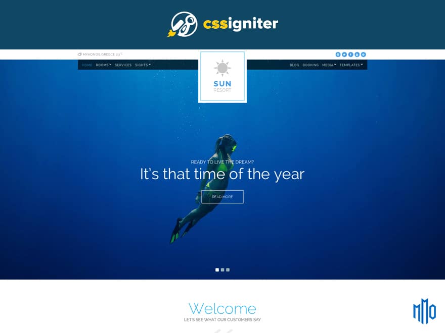 CSS Igniter Sun Resort WordPress Theme