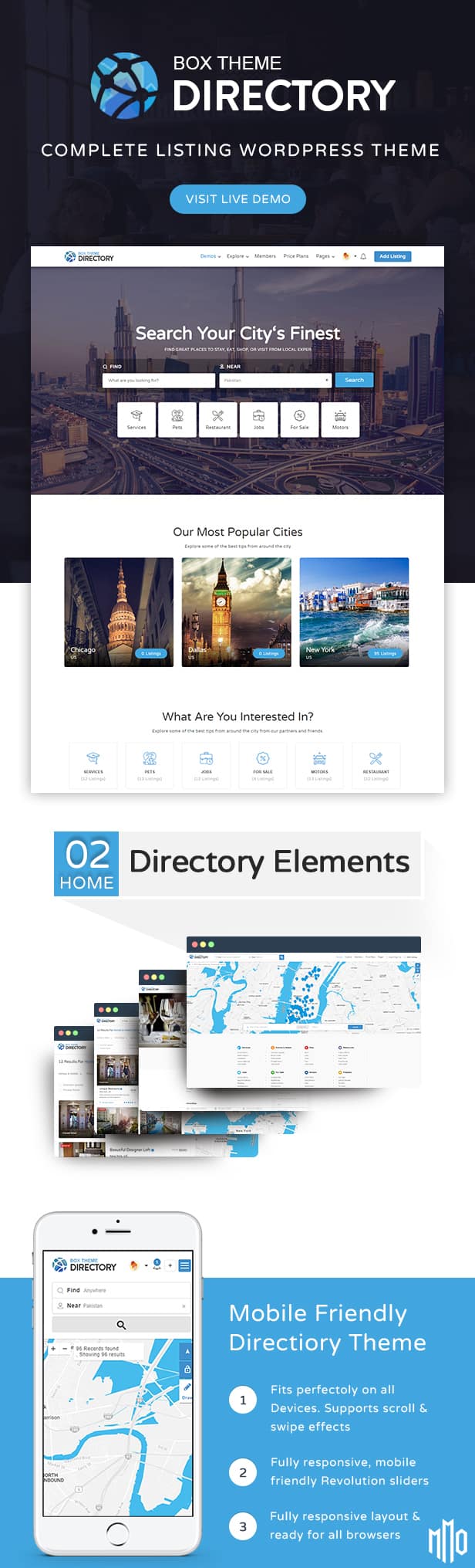 Đặt mua Directory Multi-purpose WordPress Theme