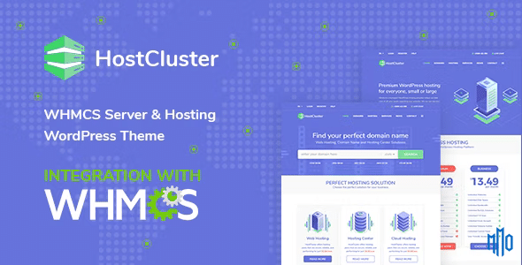 HostCluster – WHMCS Server & Hosting WordPress Theme