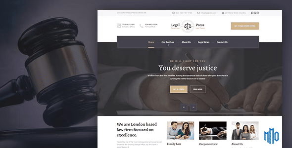 LegalPress – Lawyer and Law Firm WordPress Theme