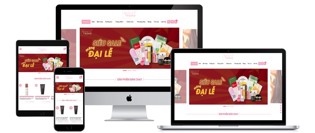 Mẫu website bán mỹ phẩm