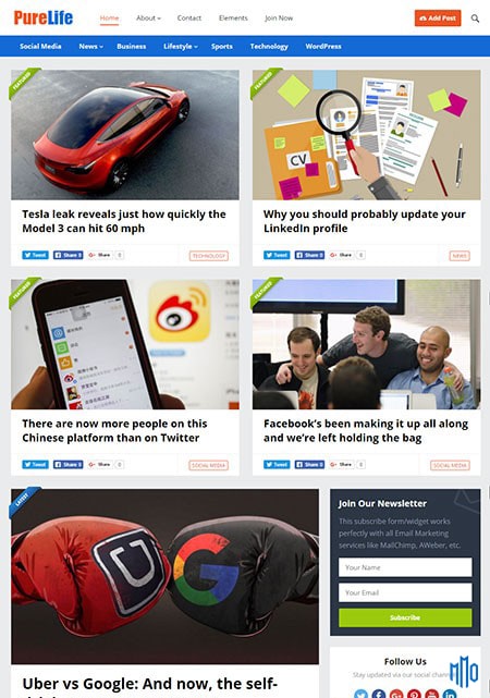 PureLife Pro - WordPress Blog Magazine Theme