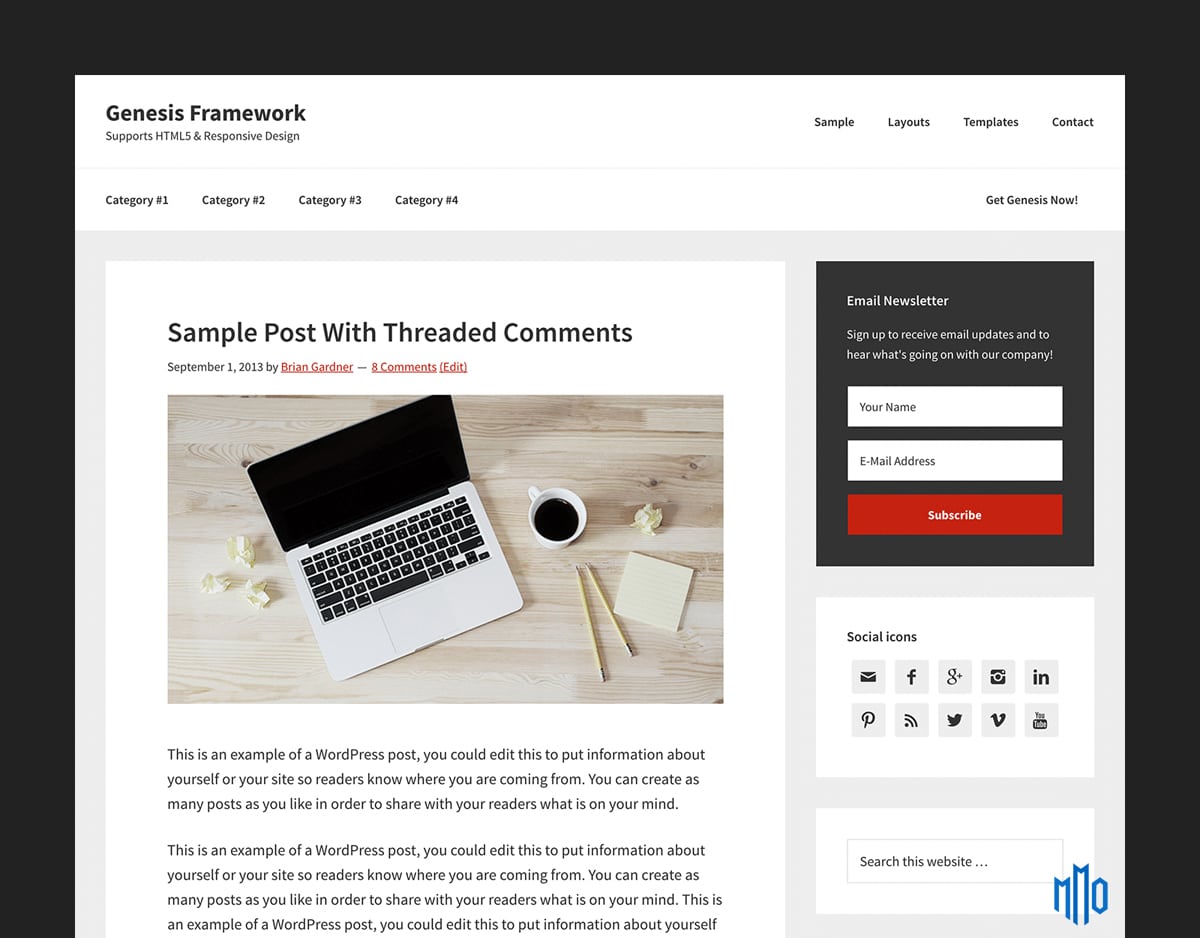 StudioPress Genesis Sample WordPress Theme