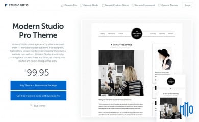 StudioPress Modern Studio Pro Genesis WordPress Theme