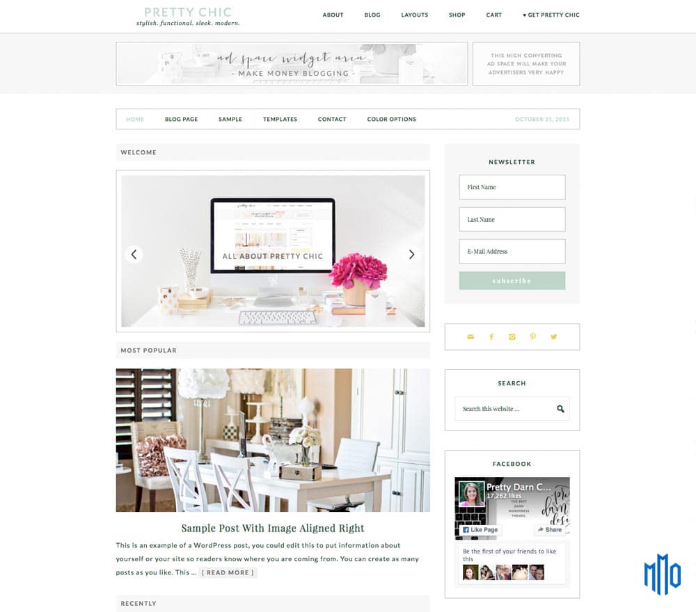 StudioPress Pretty Chic Genesis WordPress Theme