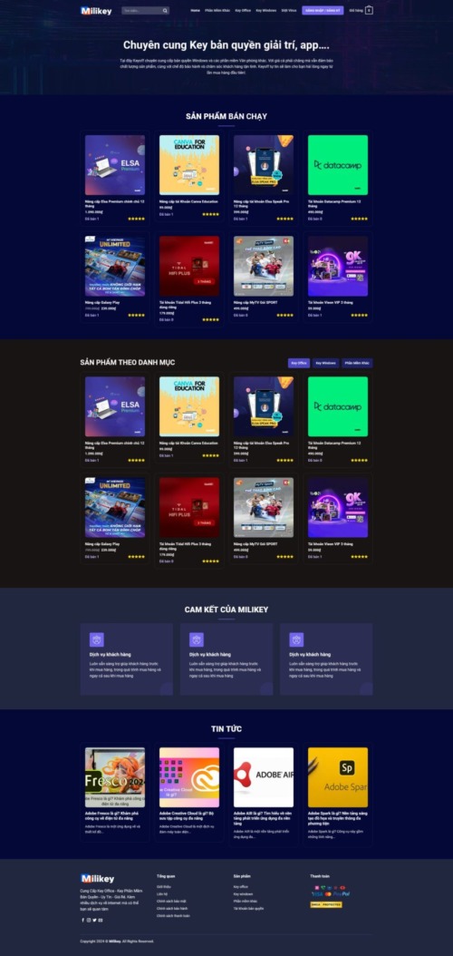 Mẫu web Theme WordPress Shop bán tài nguyên, sản phẩm số