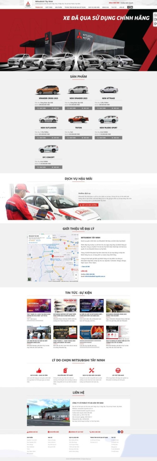 Mẫu web Theme WordPress mua bán xe ô tô cũ