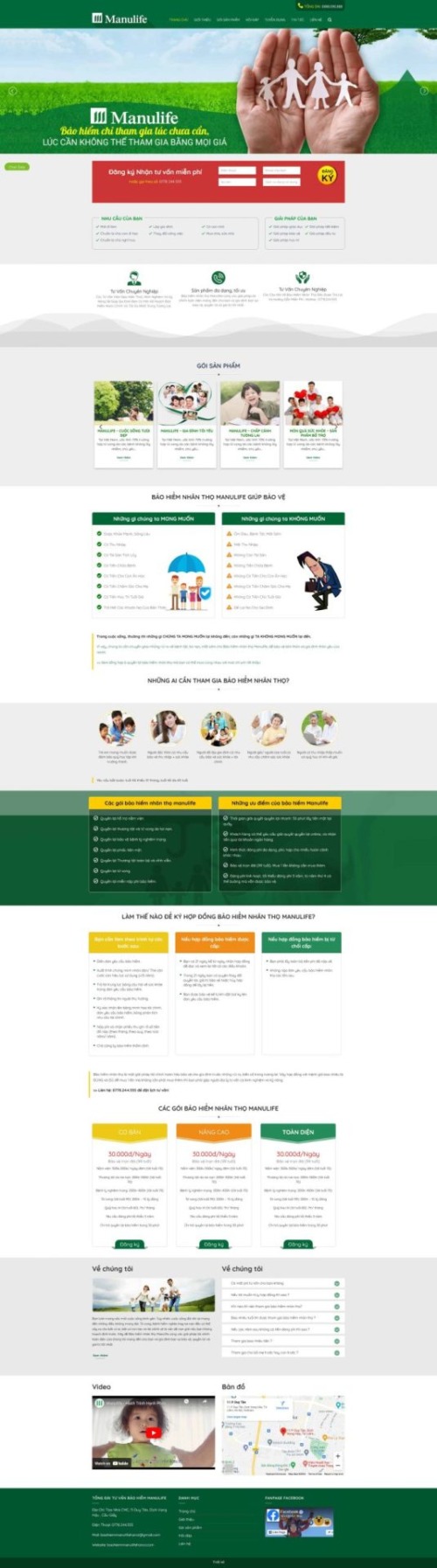 Mẫu web Theme WordPress công ty bảo hiểm 2