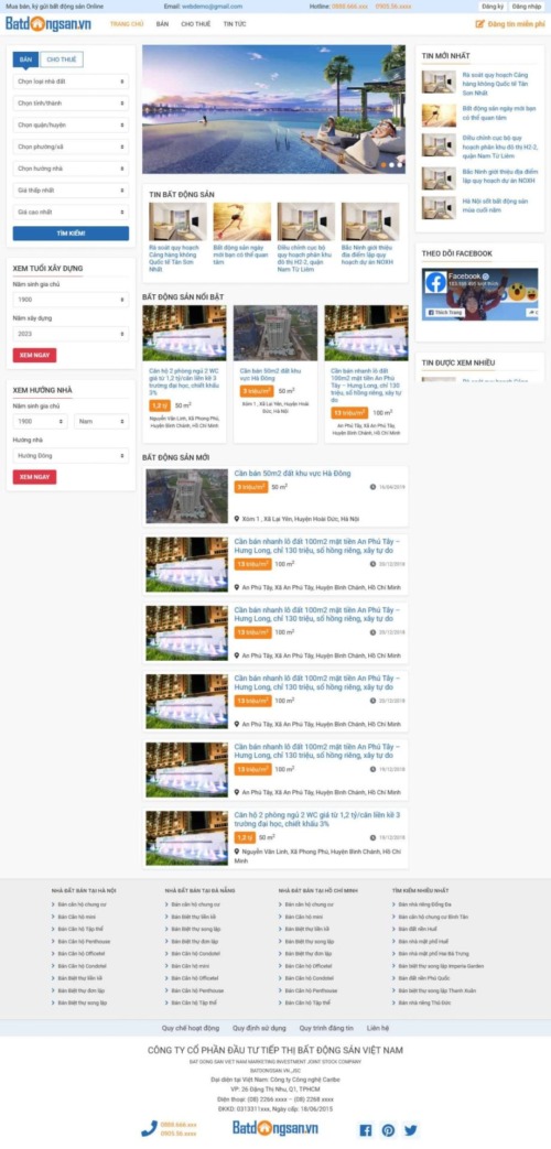 Mẫu web Theme WordPress bds 34