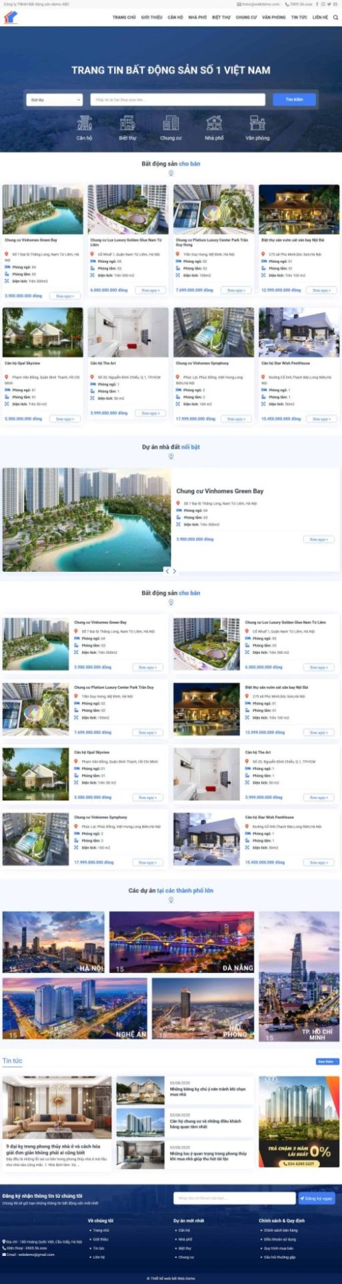 Mẫu web Theme WordPress bất động sản 39