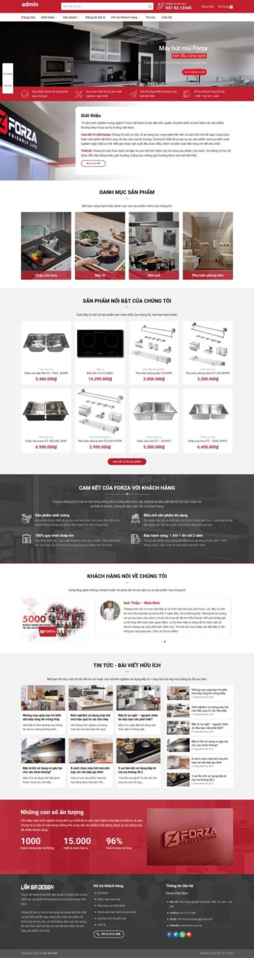 Mẫu web Theme WordPress bếp từ 2