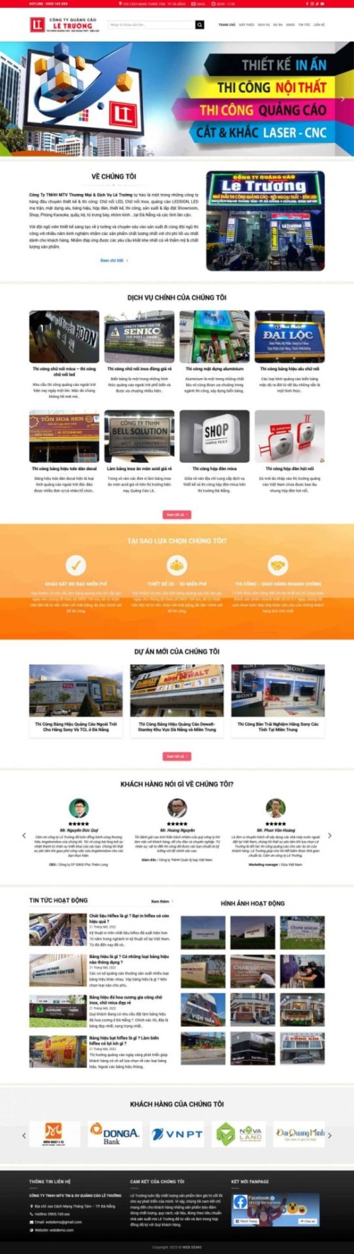 Mẫu web Theme WordPress làm biển quảng cáo
