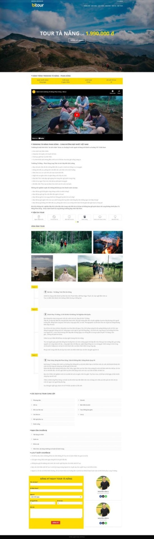 Mẫu web Theme WordPress du lịch bi tour