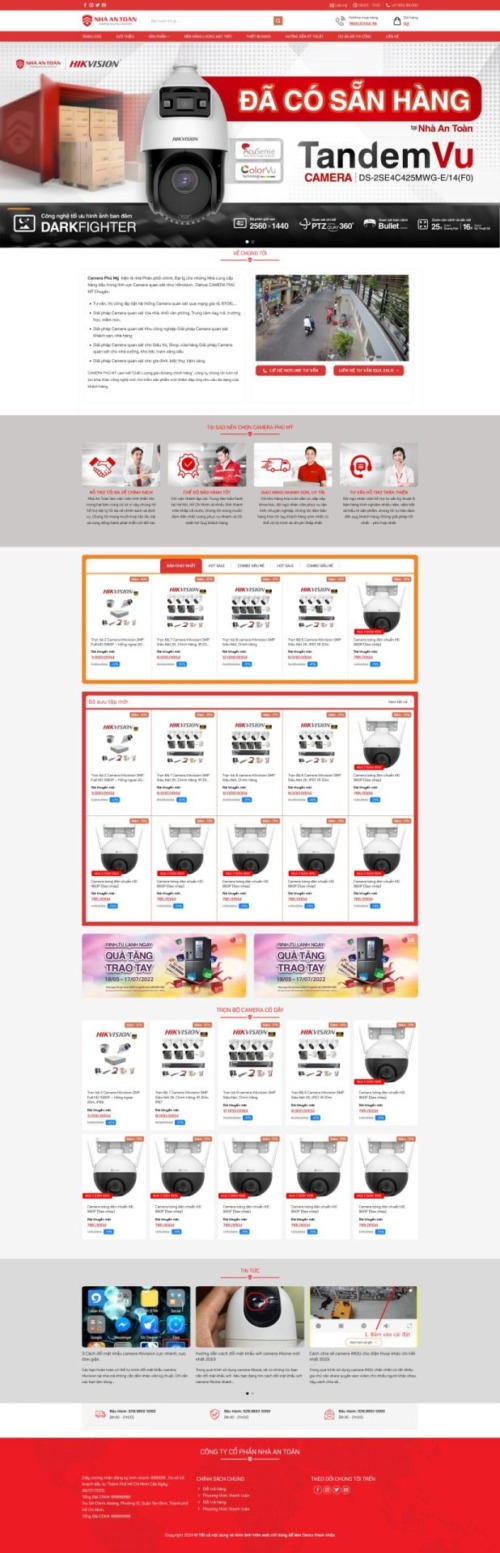 Mẫu web Theme WordPress shop bán camera quan sát 7