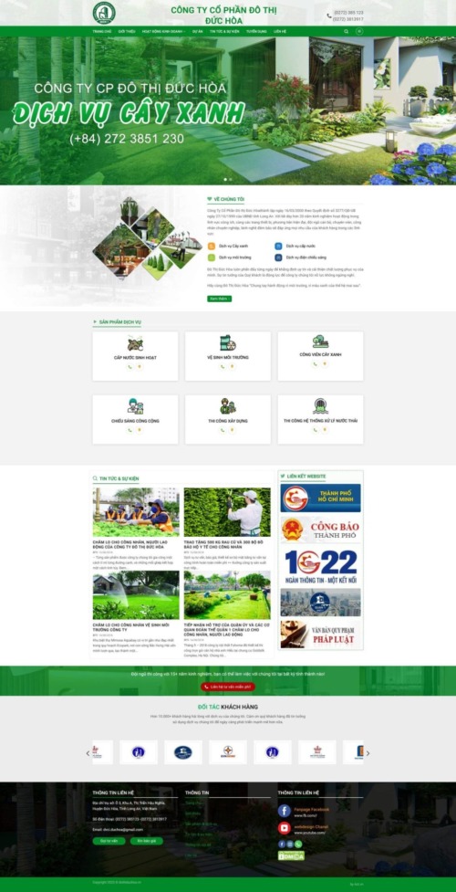 Mẫu web Theme WordPress công ty cây xanh đô thị