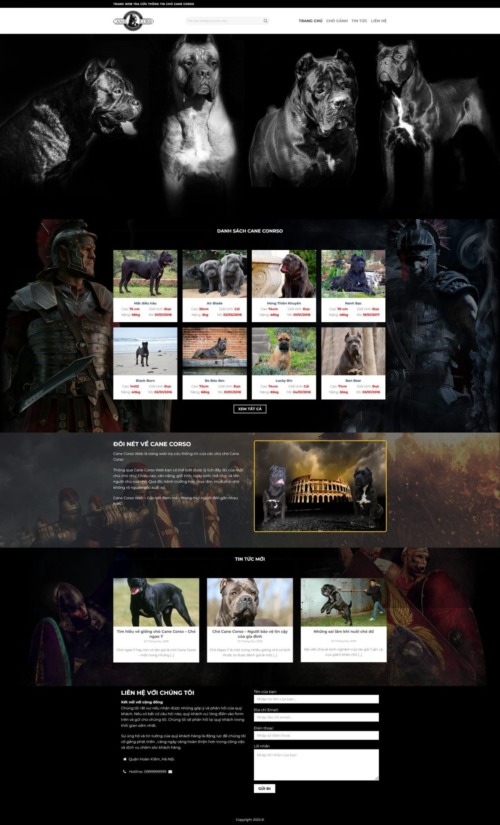 Mẫu web Theme WordPress bán chó săn