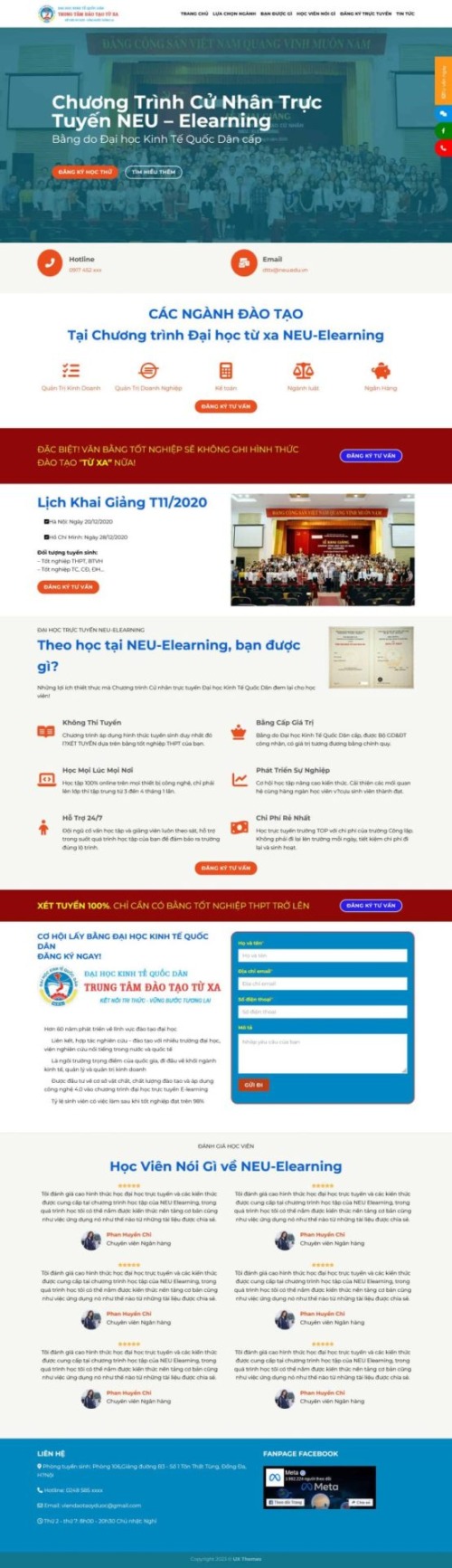 Mẫu web Theme WordPress trường đào tạo