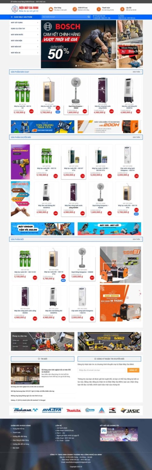 Mẫu web Theme WordPress điện máy 6