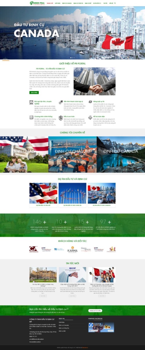 Mẫu web Theme WordPress dịch vụ định cư du học