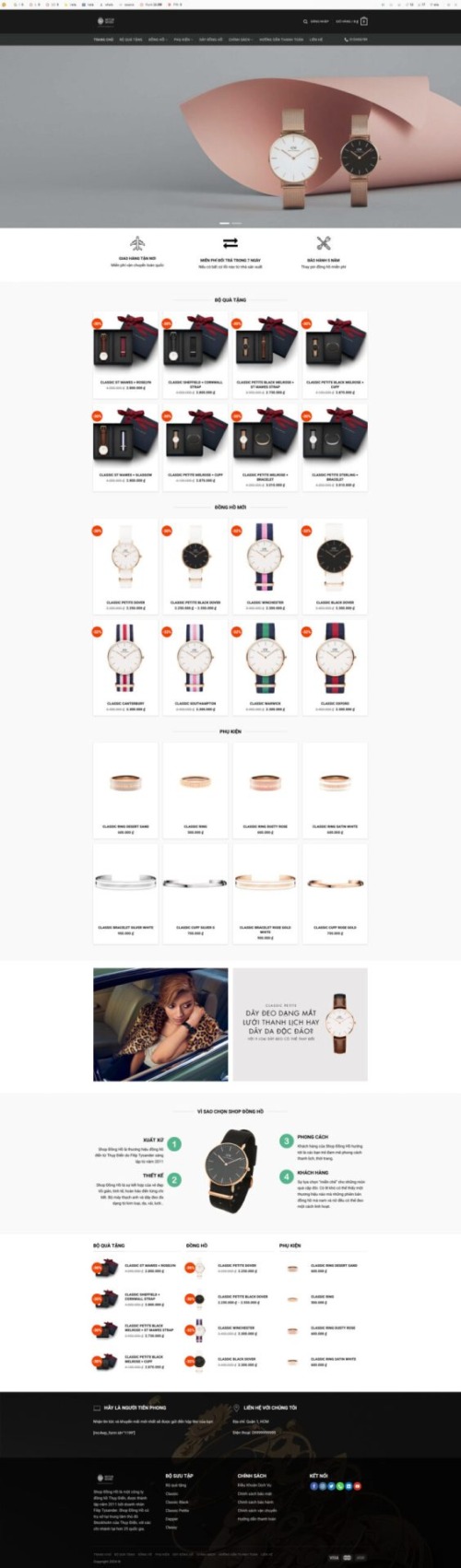 Mẫu web Theme WordPress shop bán đồng hồ 6
