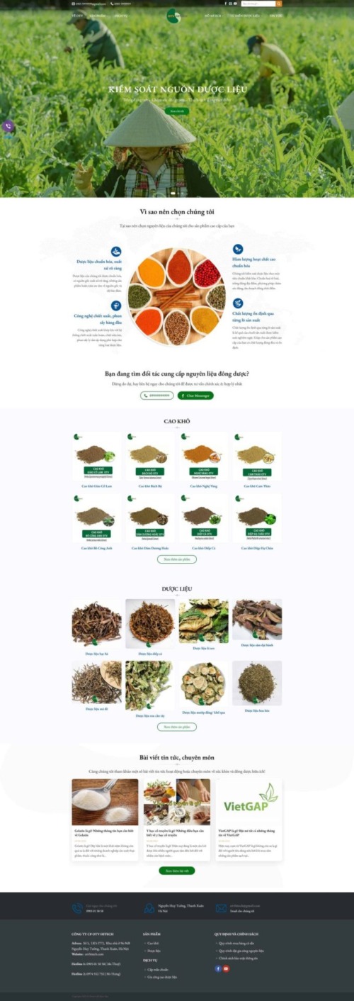 Mẫu web Theme WordPress công ty dược liệu dược phẩm
