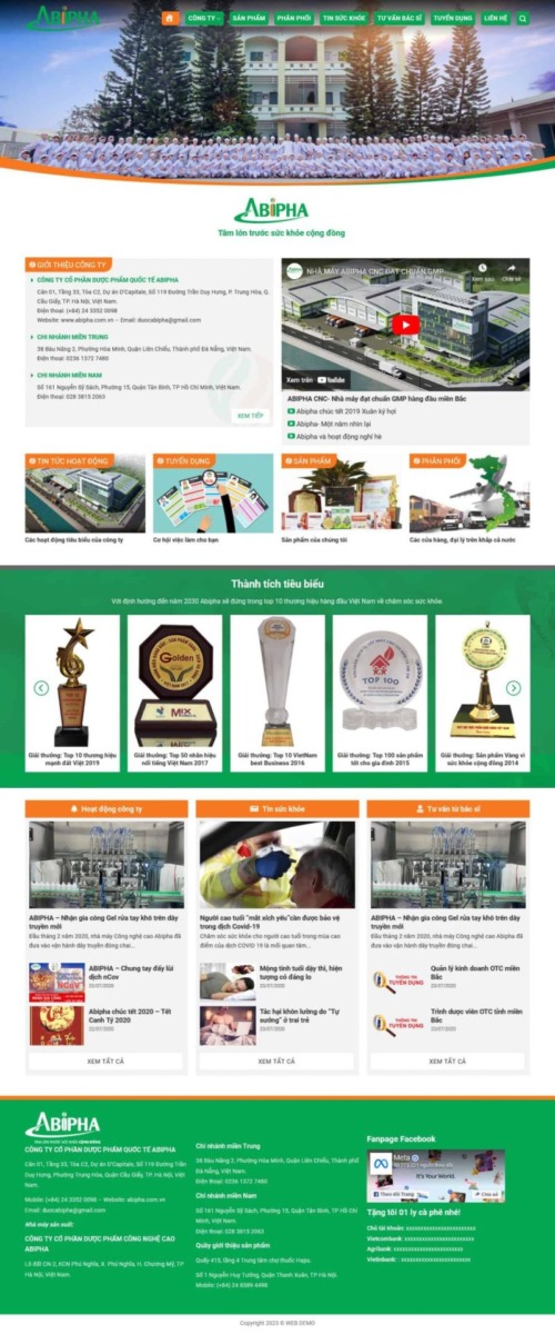 Mẫu web Theme WordPress dược phẩm nhà thuốc 7