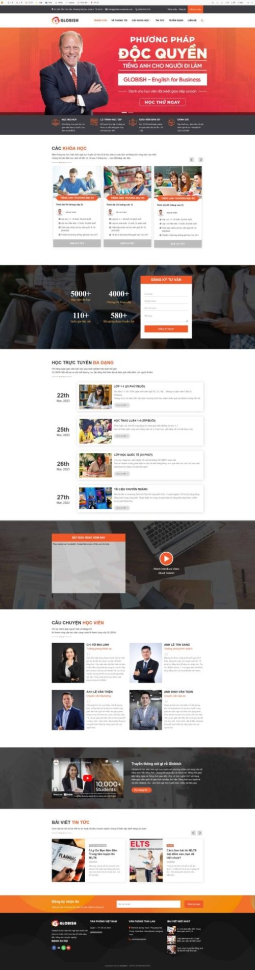 Mẫu web Theme WordPress giáo dục edu 9