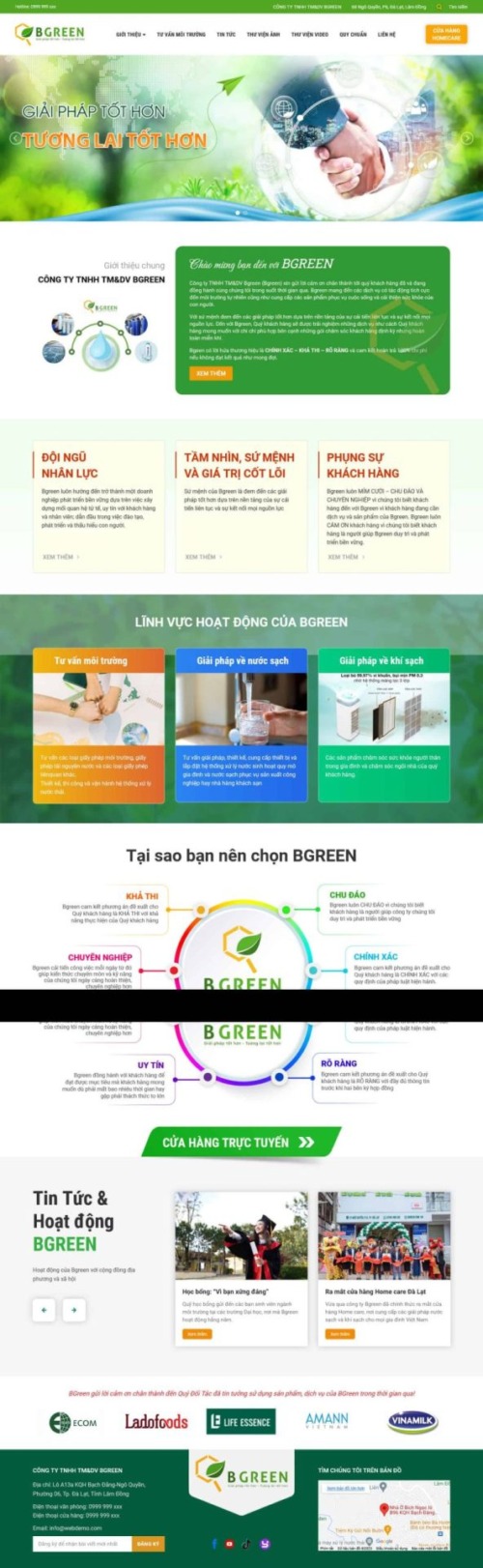 Mẫu web Theme WordPress giới thiệu công ty 8 chuyên máy lọc nước