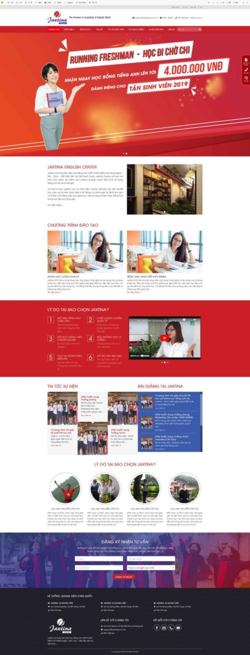 Mẫu web Theme WordPress học tiếng anh