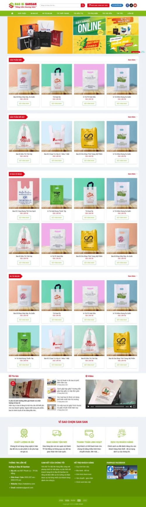 Mẫu web Theme WordPress in ấn 5