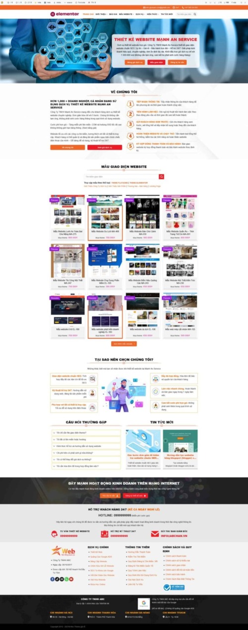 Mẫu web Theme WordPress kho theme 1