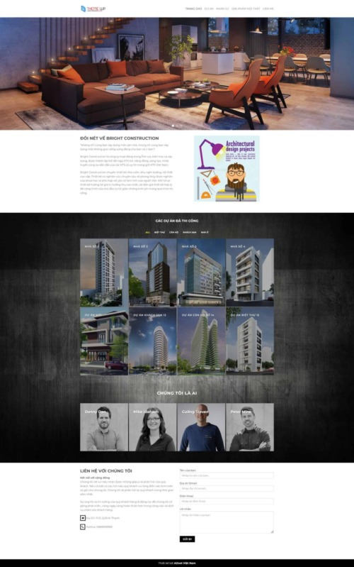Mẫu web Theme WordPress kiến trúc xây dựng 4