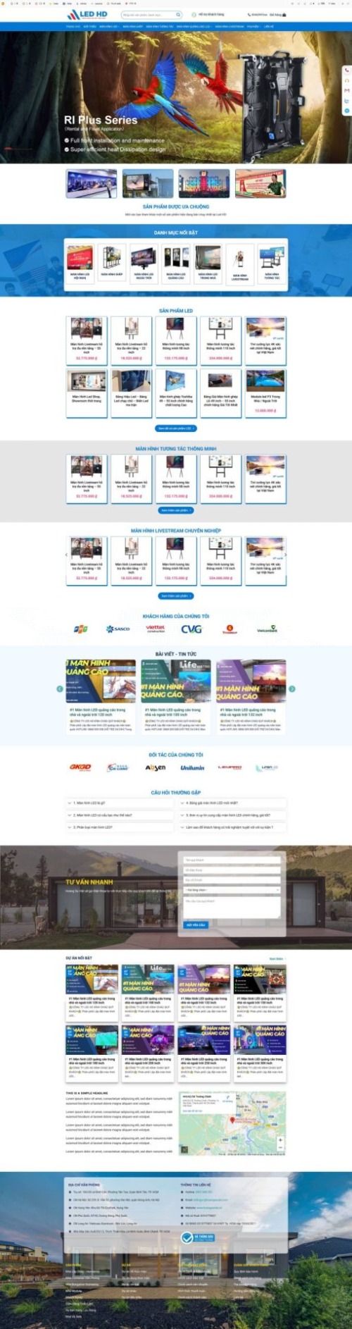Mẫu web Theme WordPress Bán Màn Hình LED ,thiết bị điện tử