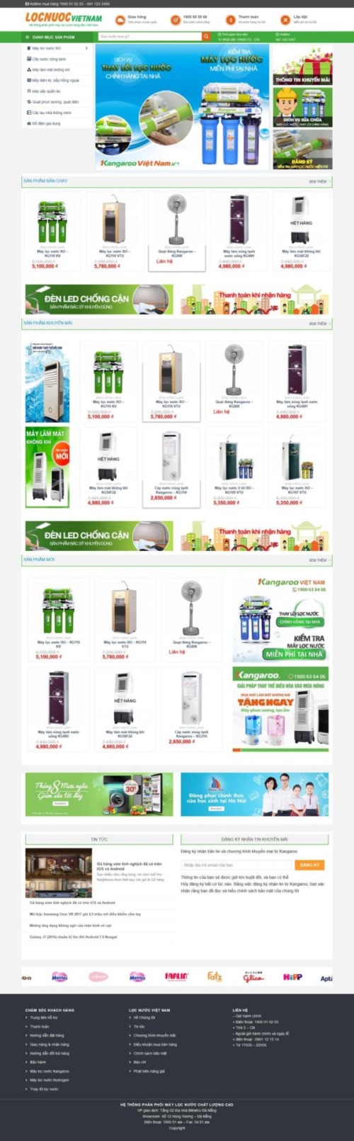 Mẫu web Theme WordPress bán máy lọc nước