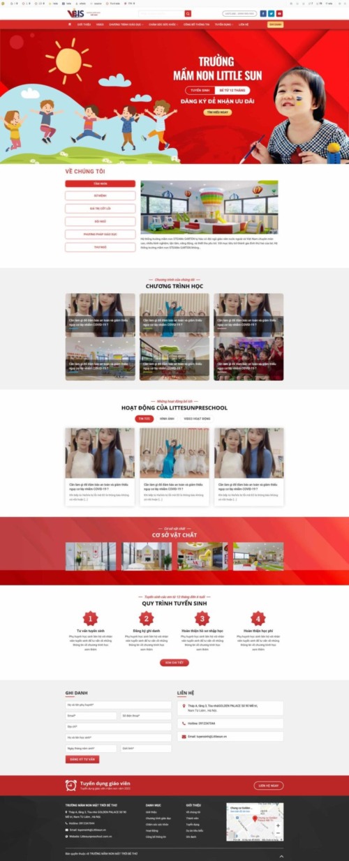 Mẫu web Theme WordPress trường mầm non