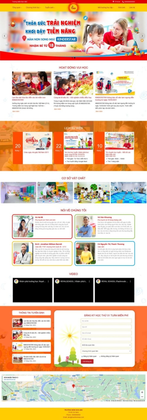 Mẫu web Theme WordPress trường mầm non 1