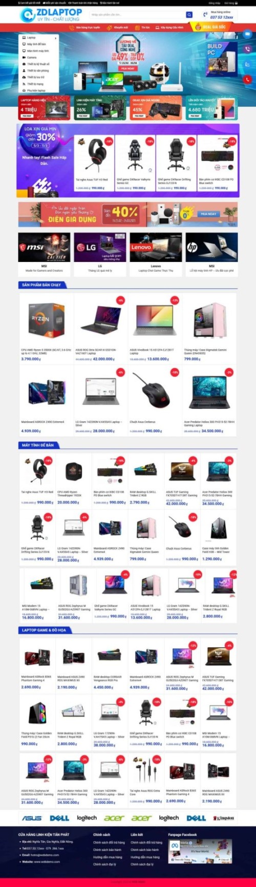 Mẫu web Theme WordPress máy tính 3